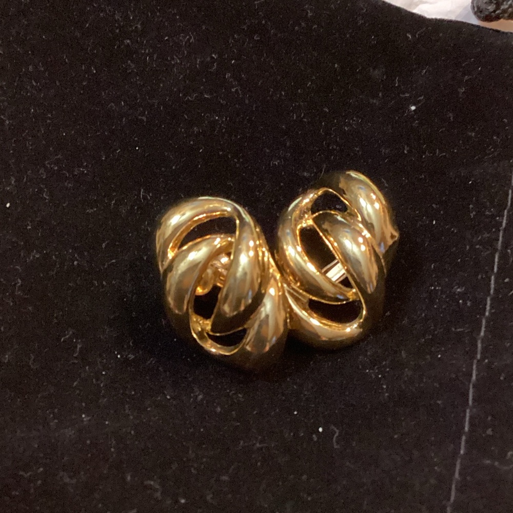 Vintage screw back clip principal non-piercing Gold-Tone Women's Earrings